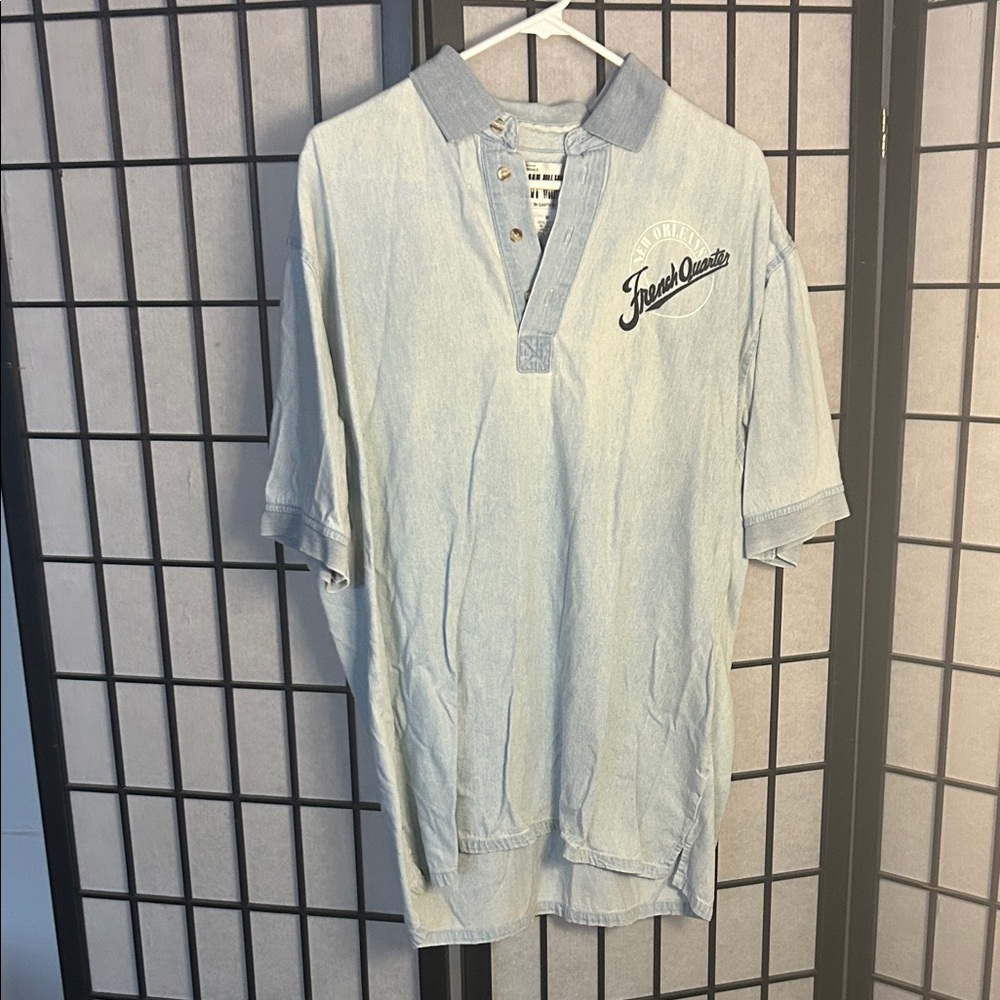 French Quarter Denim Blue Polo Shirt